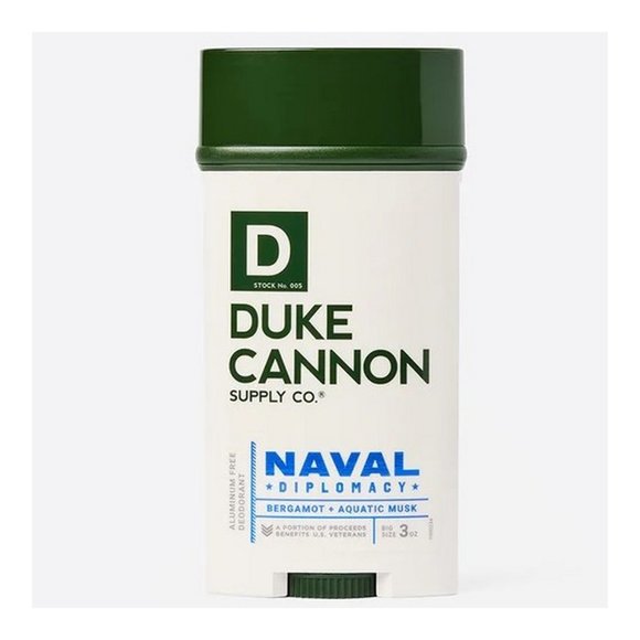 Duke Cannon Naval Diplomacy Aluminum Free Deodorant Made in USA Benefits Vets - Picture 1 of 4